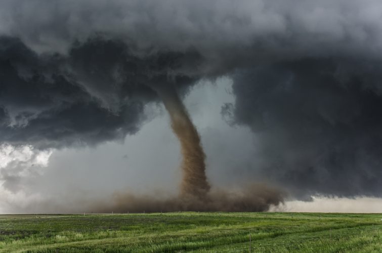 Tornado Alley over a green field - Freeway, cheap auto and health insurance